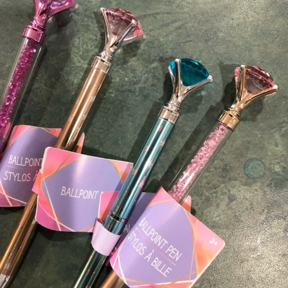 4pack Gemstone topped ballpoint pens new FREE‎ with purchase